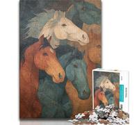 Jigsaws Puzzles 1000 Pieces for Adults Gifts Running Horse Puzzles for Adults,Learning Educational Toys Family Games Unique Birthday And Gifts (size 38x26cm)