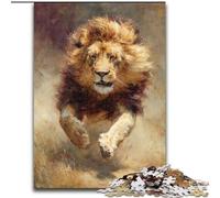 Jigsaws Puzzles 1000 Pieces for Adults Gifts Running Lion, for 14+ Challenging Game As A Gift for The Whole Family And Friends (size 50x75cm)