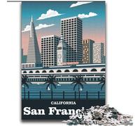 Jigsaws Puzzles 1000 Pieces for Adults Gifts San Francisco Ca Travel US,Learning Educational Toys Family Games Unique Birthday And Gifts 38x52cm