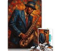 Jigsaws Puzzles 1000 Pieces for Adults Gifts Saxophone Adult Jigsaw,Decompressing Intellectual Educational Toy Perfect Decoration 38x26cm