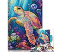 Jigsaws Puzzles 1000 Pieces for Adults Gifts Sea Turtles Teenager Puzzles,for Educational Game Challenge Toy Birthday Present, Gifts, Wall Art (size 38x26cm)