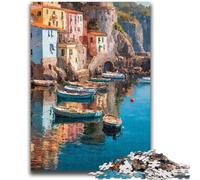 Jigsaws Puzzles 1000 Pieces for Adults Gifts Seaside City View for Age 14+ Challenging To Complete But Fun And Humorous Great Gifts And Toys 26x38cm