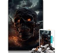 Jigsaws Puzzles 1000 Pieces for Adults Gifts Skeleton Ship Teenager Jigsaw,Staycation Kill Time with Fully Interlocking Randomly Shaped Pieces (size 38x26cm)