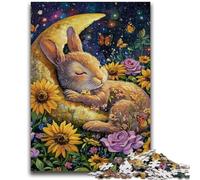 Jigsaws Puzzles 1000 Pieces for Adults Gifts Sleeping Bunny Educational Games Home Decoration Artists Collection, Fine Art 26x38cm