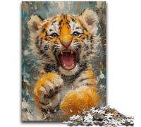 Jigsaws Puzzles 1000 Pieces for Adults Gifts Smiling Baby Tiger Puzzles for Adults,Challenging Game for The Whole for Women, Gifts for Men (38x26cm)