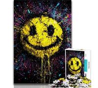 Jigsaws Puzzles 1000 Pieces for Adults Gifts Smiling Emoticon,Stress Reliever Staycation Kill Time with Matching Poster And Trivia Sheet (38x26cm)