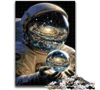 Jigsaws Puzzles 1000 Pieces for Adults Gifts Space Astronaut Family Fun with Matching Poster And Trivia Sheet for Age 14+ 26x38cm