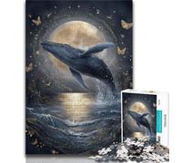 Jigsaws Puzzles 1000 Pieces for Adults Gifts Space Whale,Family Game Stress Reliever Difficult Challenge Enhance Love between Couples (38x26cm)