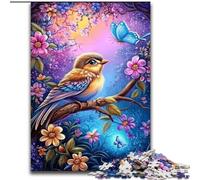 Jigsaws Puzzles 1000 Pieces for Adults Gifts Sparrow And Butterfly,Educational Games Home Decoration Unique Home Decor And Gifts 38x26cm