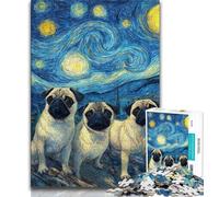 Jigsaws Puzzles 1000 Pieces for Adults Gifts Starlings Under The Night Sky Teenager Puzzles,Perfect for Game Nights, Colorful Toy for Home Gift 38x26cm