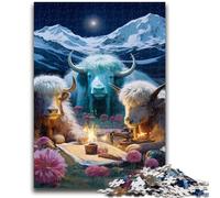 Jigsaws Puzzles 1000 Pieces for Adults Gifts Starry Sky Yak 1000 Pieces for Teenagers,Secret Santa Gifts for Age 14 Years Up (26x38cm)