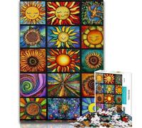 Jigsaws Puzzles 1000 Pieces for Adults Gifts Sun Collage, Classic Educational Games,gifts for Friends And Family for Age 14 38x26cm