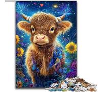 Jigsaws Puzzles 1000 Pieces for Adults Gifts Sunflower Yak, Decompressing Intellectual Educational Toy Birthday Present, Gifts, Wall Art (size 50x75cm)