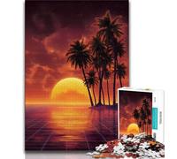 Jigsaws Puzzles 1000 Pieces for Adults Gifts Sunset Beach,Help The Brain Exercise Addictive Toys to Cultivate Patience Gift For Birthdays 50x75cm