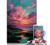 Jigsaws Puzzles 1000 Pieces for Adults Gifts Sunset Landscape Puzzles for Teenagers,Brain Teaser - Birthday Gift for Men (size 75x50cm)