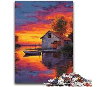 Jigsaws Puzzles 1000 Pieces for Adults Gifts Sunset Landscape Teenager Puzzles,Quiz Game Wall Decoration Unique Birthday And Xmas Gifts (26x38cm)