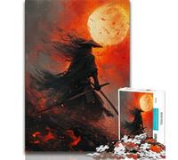 Jigsaws Puzzles 1000 Pieces for Adults Gifts Sunset Ninja Adult Jigsaw,Challenging Game Gifts for Is Ideal As A Gift for The Whole Family (size 38x26cm)