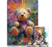 Jigsaws Puzzles 1000 Pieces for Adults Gifts Teddy Bear Adult Jigsaw,Learning Educational Toys Family Games Unique Birthday And Gifts (size 38x26cm)