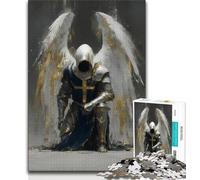 Jigsaws Puzzles 1000 Pieces for Adults Gifts Ten Medieval Angel Knights,Help The Brain Exercise Addictive Toys to Cultivate Patience Gift For Birthdays 38x26cm