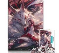 Jigsaws Puzzles 1000 Pieces for Adults Gifts The Fox And The Girl 1000 Pieces for Teenagers,Perfect for Game Nights, Colorful Toy for Home Gift 75x50cm