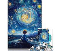 Jigsaws Puzzles 1000 Pieces for Adults Gifts The Little Prince of The Night Sky,Stress Reliever Staycation Kill Time with Matching Poster And Trivia Sheet 38x52cm