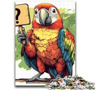 Jigsaws Puzzles 1000 Pieces for Adults Gifts The Parrot Asking Questions Stress Reliever Staycation Kill Time Wishlist with Santa Claus 38x26cm