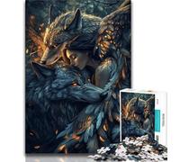 Jigsaws Puzzles 1000 Pieces for Adults Gifts The Wolf And The Girl,Family Game Stress Reliever Difficult Challenge Enhance Love between Couples (75x50cm)
