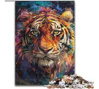 Jigsaws Puzzles 1000 Pieces for Adults Gifts Tiger Art, Decompressing Intellectual Educational Toy Is Ideal As Gifts for The Whole Family (Size 50x75cm)