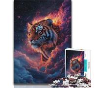 Jigsaws Puzzles 1000 Pieces for Adults Gifts Tiger,Help The Brain Exercise Addictive Toys to Cultivate Patience Gift For Birthdays 38x26cm