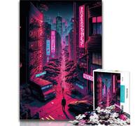Jigsaws Puzzles 1000 Pieces for Adults Gifts Tokyo Neon Japanese Teenager Jigsaw,Staycation Kill Time with Fully Interlocking Randomly Shaped Pieces (size 75x50cm)
