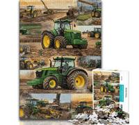 Jigsaws Puzzles 1000 Pieces for Adults Gifts Tractor Collage Puzzles,Educational Games Home Decoration Suitable for Desktop Decoration (size 38x26cm)
