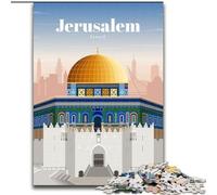 Jigsaws Puzzles 1000 Pieces for Adults Gifts Travel to Jerusalem, Suitable for Ages 14 And Up Home Decor Deal As Gifts for The Whole Family 50x75cm