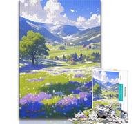 Jigsaws Puzzles 1000 Pieces for Adults Gifts Tulip Fields 1000 Piece Puzzle,Stress Reliever Staycation Kill Time Parent-child Interaction 26x38cm
