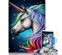 Jigsaws Puzzles 1000 Pieces for Adults Gifts Unicorn Rainbow 1000 Pieces for Teenagers,with Matching Poster And Trivia Sheet for Ages 14+ 38x26cm