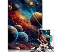 Jigsaws Puzzles 1000 Pieces for Adults Gifts Universe Galaxy Planet Puzzles for Teenagers,Brain Teaser - Birthday Gift for Men (size 38x26cm)