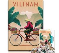 Jigsaws Puzzles 1000 Pieces for Adults Gifts Vietnam,Vibrant And Unique Design Relaxing & Challenging Puzzle Experience (75x50cm)