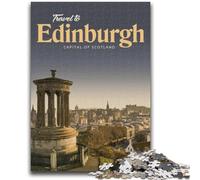 Jigsaws Puzzles 1000 Pieces for Adults Gifts Visit Edinburgh Puzzles for Adults,Stress Reliever Difficult Challenge Secret Santa Gifts (50x75cm)