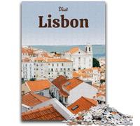 Jigsaws Puzzles 1000 Pieces for Adults Gifts Visit Lisbon 1000 Pieces for Teenagers,Fun Games Every Piece Is Unique - Challenging Family Fun Game (50x75cm)