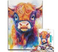 Jigsaws Puzzles 1000 Pieces for Adults Gifts Watercolor Baby Yak 1000 Pieces for Teenagers,Learning Educational Toys Family Games Unique Birthday And Gifts (size 38x26cm)