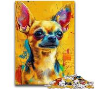 Jigsaws Puzzles 1000 Pieces for Adults Gifts Watercolor Chihuahua 1000 Pieces for Teenagers,Toys Educational Games Stress Relieving Unique Birthday And Gifts (75x50cm)