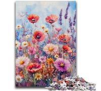 Jigsaws Puzzles 1000 Pieces for Adults Gifts Watercolor Flowers Relax Games Educational Game for Birthday, Chrismas for And Age 14 Years Up 26x38cm