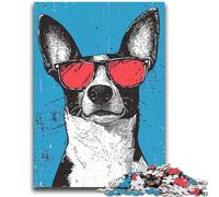 Jigsaws Puzzles 1000 Pieces for Adults Gifts Watercolor French Bulldog Stress Reliever Staycation Kill Time Wishlist with Santa Claus 50x75cm