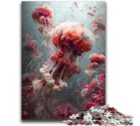 Jigsaws Puzzles 1000 Pieces for Adults Gifts Watercolor Jellyfish Jigsaw,Vibrant And Unique Design Relaxing & Challenging Puzzle Experience (38x26cm)