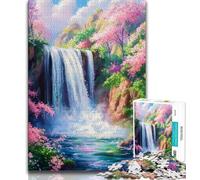 Jigsaws Puzzles 1000 Pieces for Adults Gifts Waterfall View 1000 Pieces for Teenagers,Learning Educational Toys Family Games Unique Birthday And Gifts (size 75x50cm)
