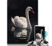 Jigsaws Puzzles 1000 Pieces for Adults Gifts White Swan,Vibrant And Unique Design Relaxing & Challenging Puzzle Experience (75x50cm)