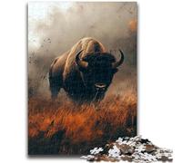 Jigsaws Puzzles 1000 Pieces for Adults Gifts Wild Buffalo Challenging Game Gifts for Is Ideal As A Gift for The Whole Family 26x38cm