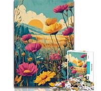 Jigsaws Puzzles 1000 Pieces for Adults Gifts Wildflower Summer,Stress Reliever Staycation Kill Time with Matching Poster And Trivia Sheet (75x50cm)