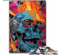 Jigsaws Puzzles 1000 Pieces for Adults Gifts Zombie Skeleton,Stress Reliever Staycation Kill Time with Matching Poster And Trivia Sheet 50x75cm