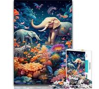 Jigsaws Puzzles 1000 Pieces for Teenagers Gifts African Animals,Help The Brain Exercise Addictive Toys to Cultivate Patience Enhance Memory 38X26CM