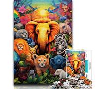 Jigsaws Puzzles 1000 Pieces for Teenagers Gifts African Animals Puzzles,Game Toys Every Piece Is Unique - Challenging Family Fun Game (size 38x26cm)